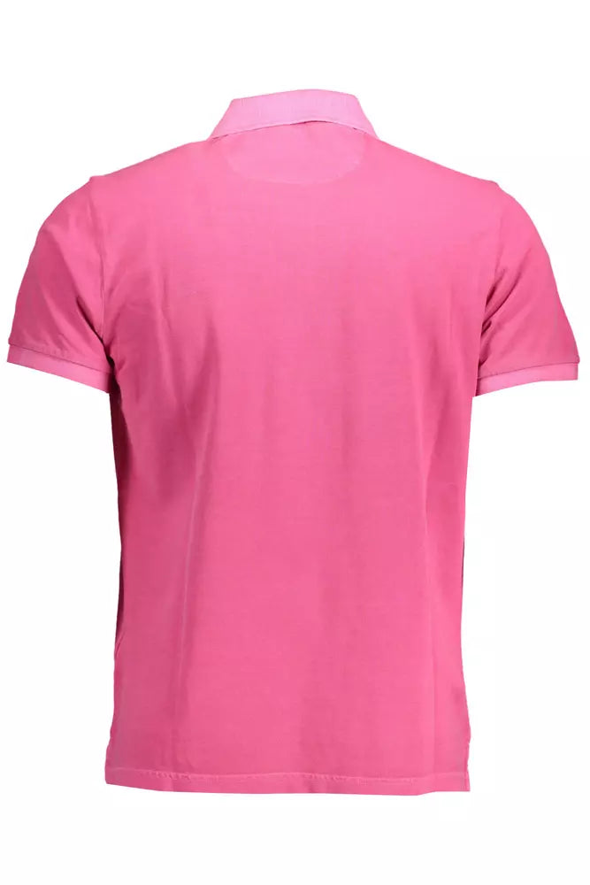 Gant Pink Cotton Men Polo Shirt