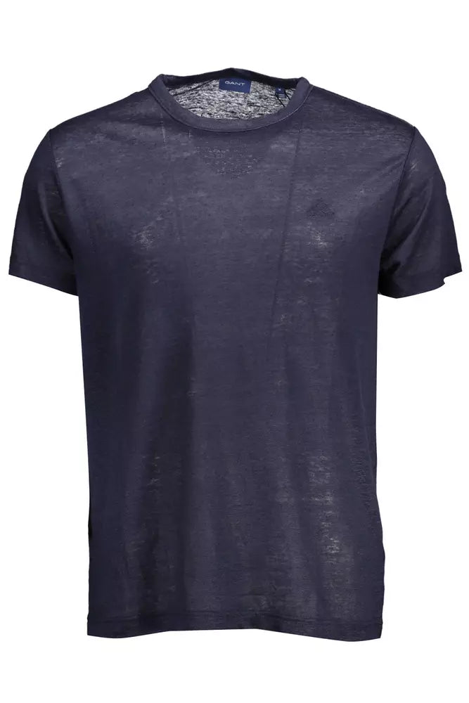 Gant Blue Linen Men T-Shirt