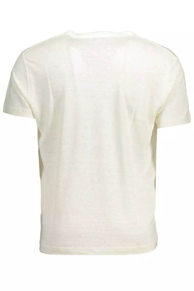 Gant White Linen Men T-Shirt