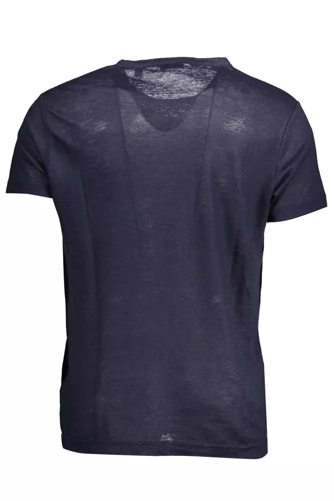 Gant Blue Linen Men T-Shirt