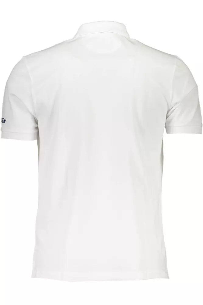 La Martina White Cotton Men Polo Shirt