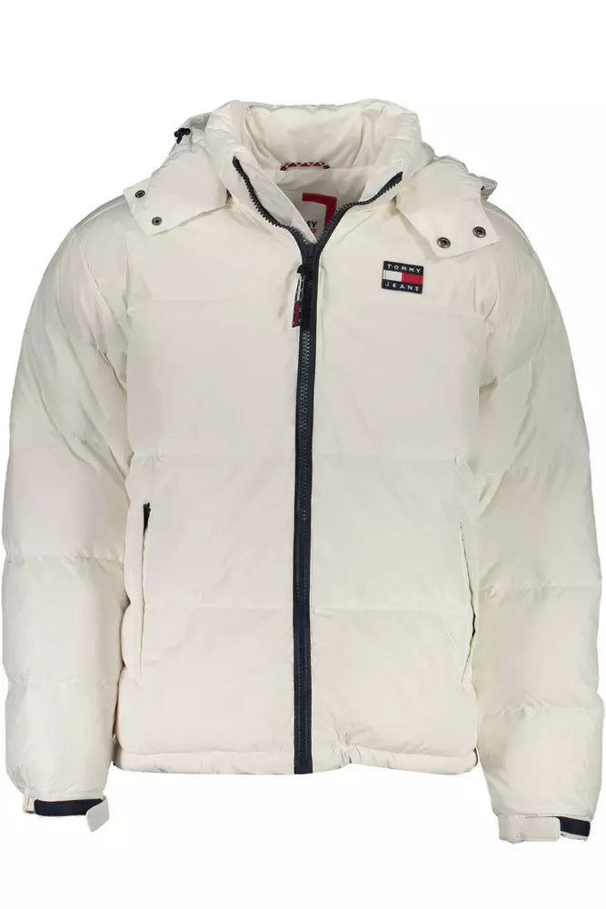 Tommy Hilfiger White Polyester Men Jacket