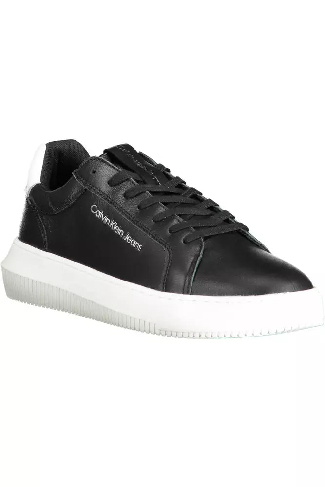 Calvin Klein Black Leather Men Sneaker