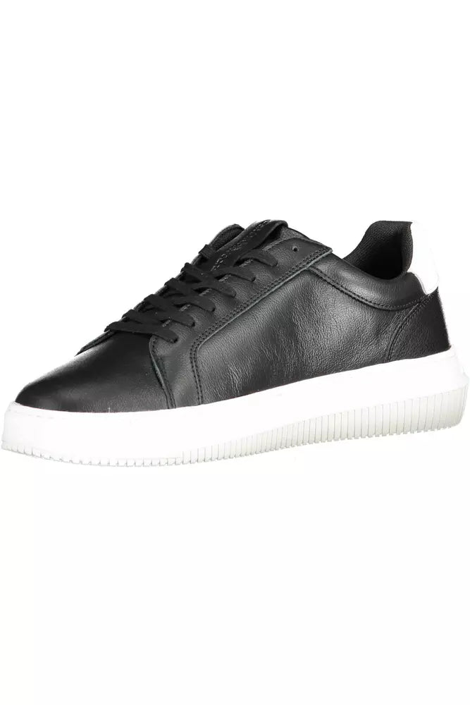 Calvin Klein Black Leather Men Sneaker