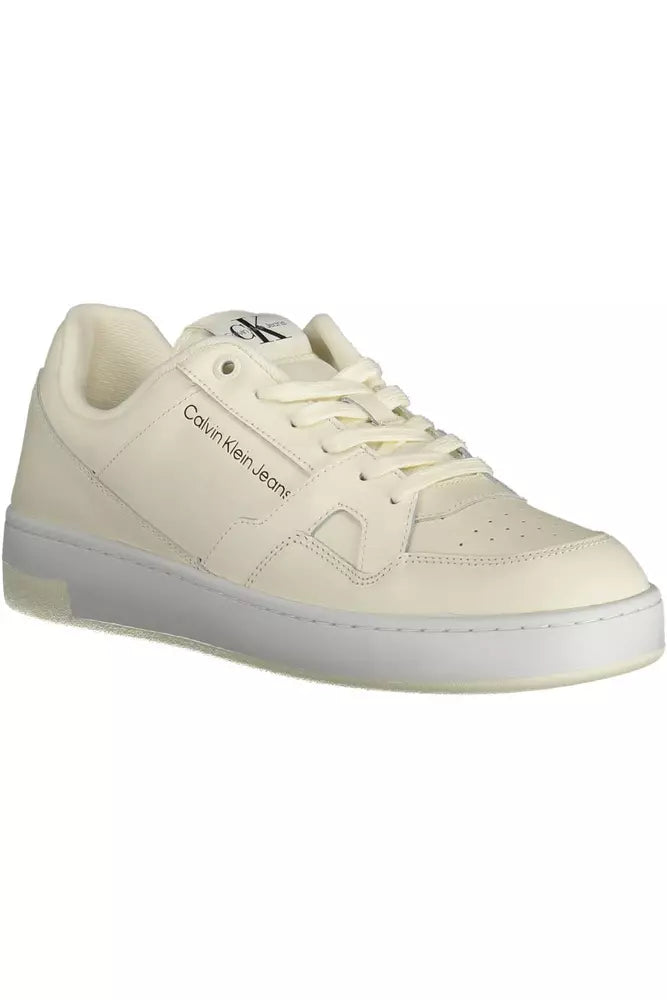 Calvin Klein White Leather Men Sneaker