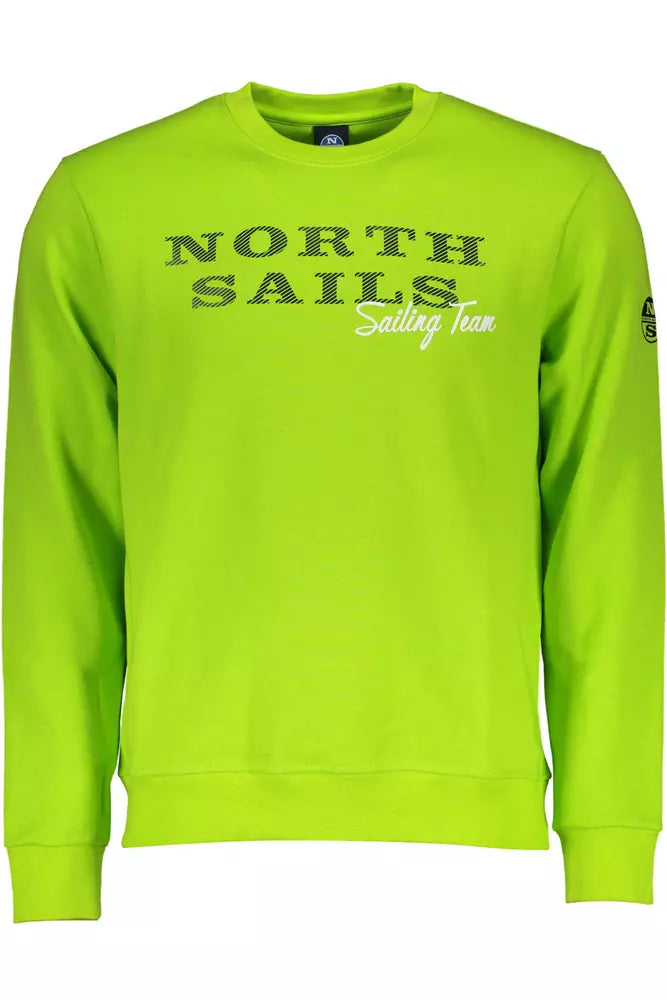 North Sails Green Cotton Men Sweater