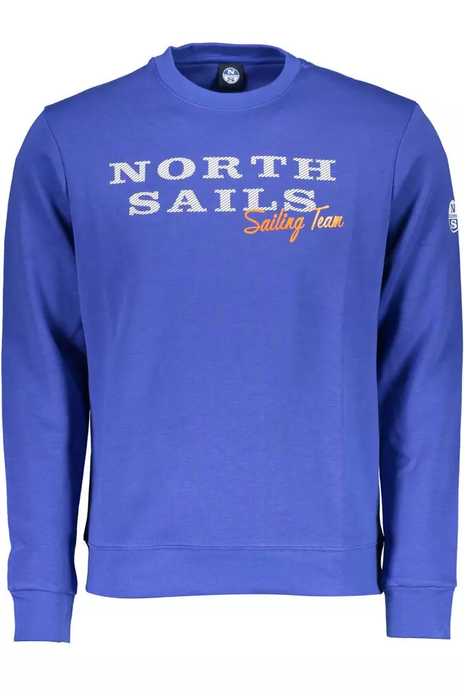 North Sails Blue Cotton Men Sweater