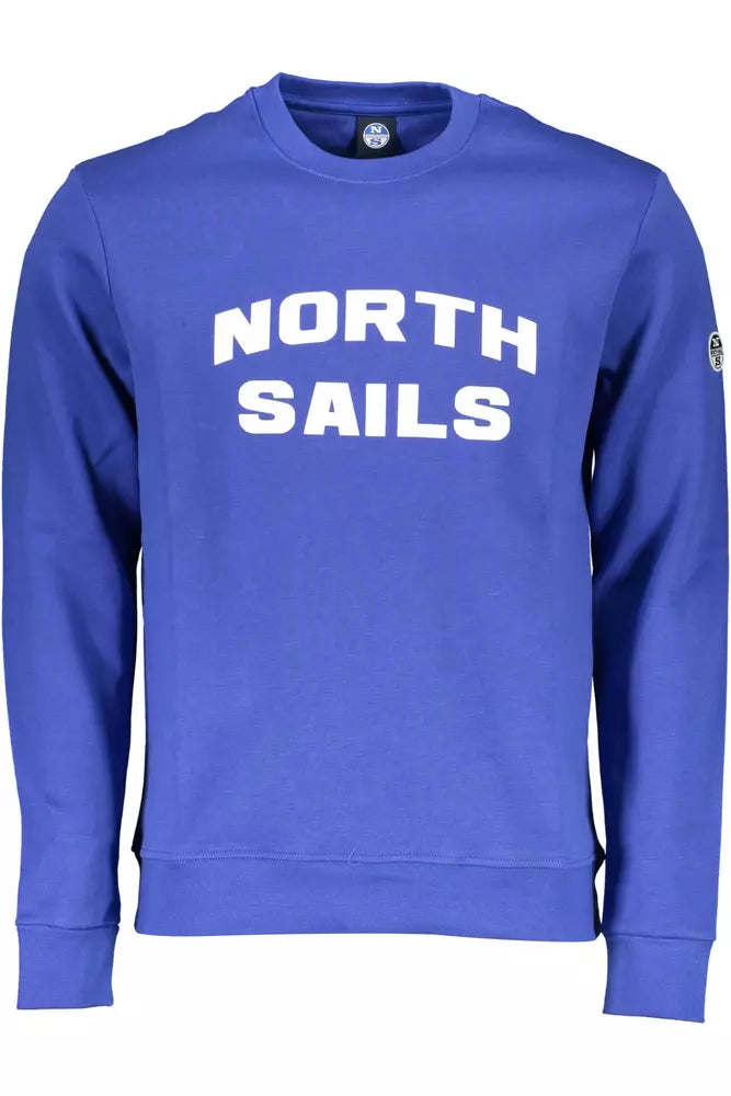 North Sails Blue Cotton Men Sweater