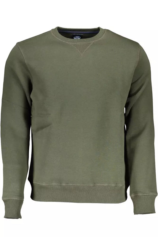 North Sails Green Cotton Men Sweater