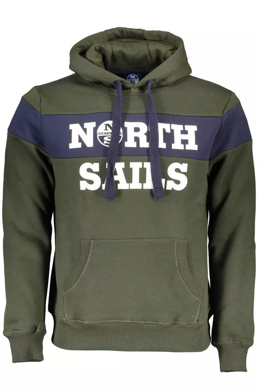 North Sails Green Cotton Men Sweater