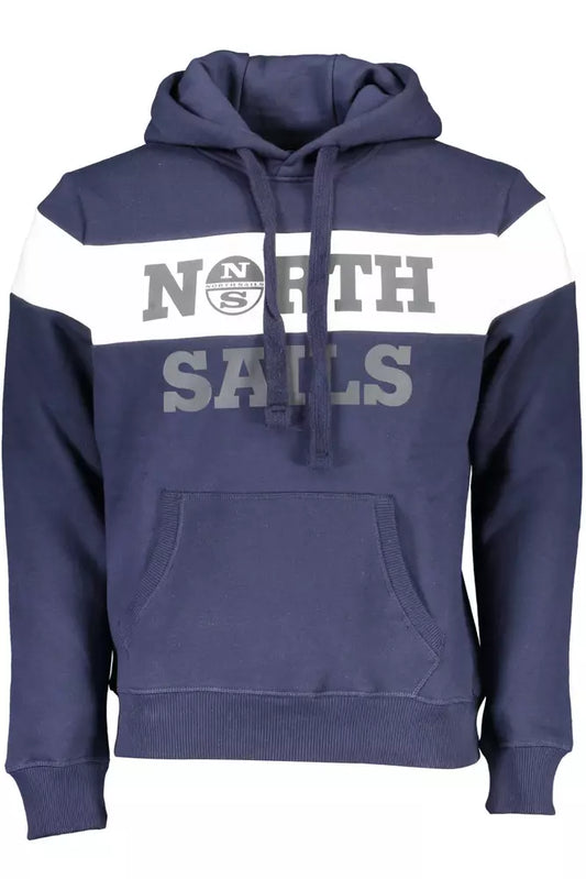 North Sails Blue Cotton Men Sweatshirt