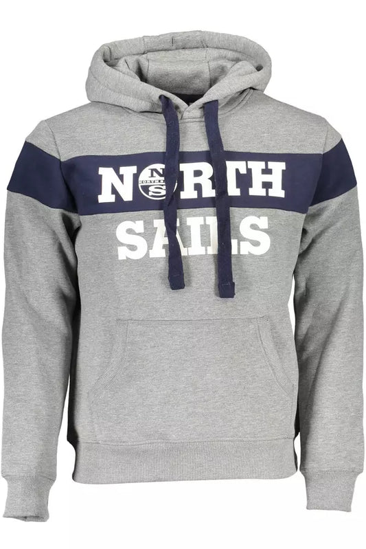 North Sails Gray Cotton Men Sweater