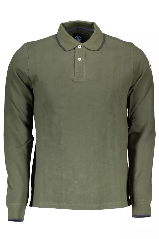 North Sails Green Cotton Men Polo Shirt