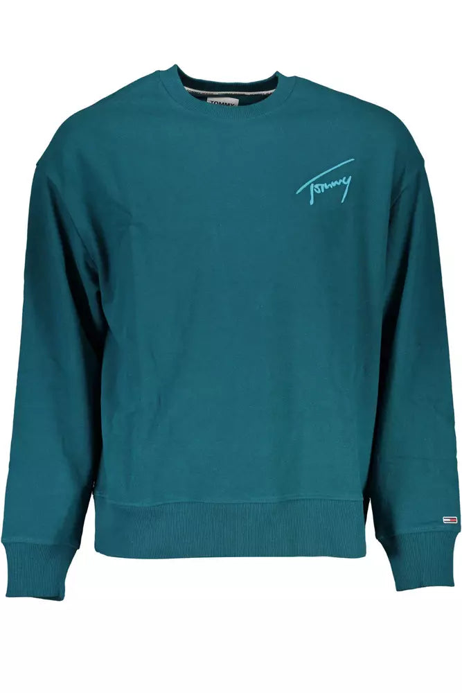 Tommy Hilfiger Green Cotton Men Sweater