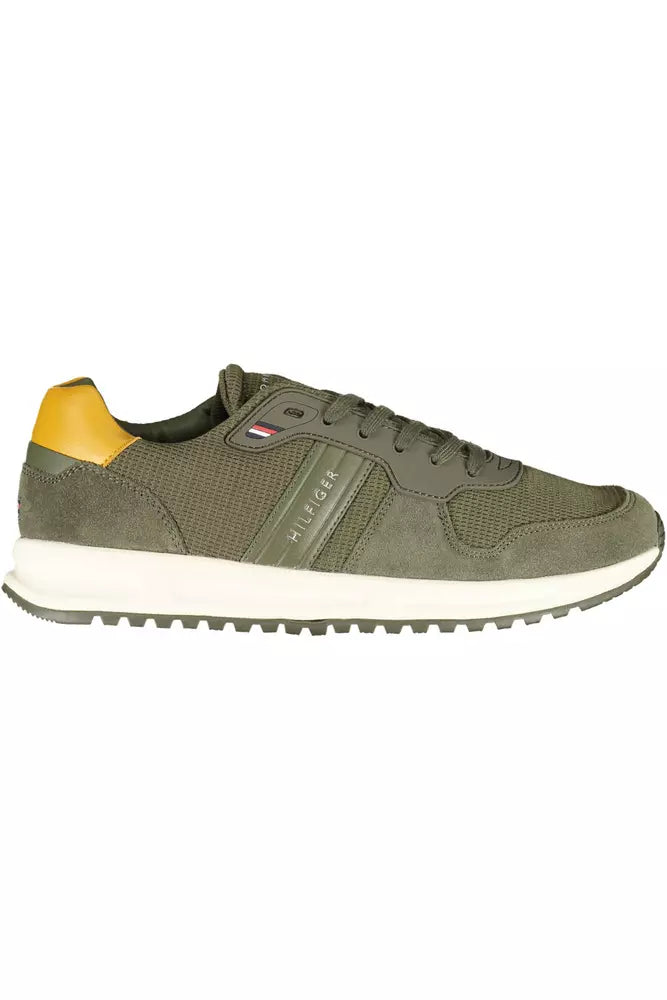 Tommy Hilfiger Green Polyester Men Sneaker