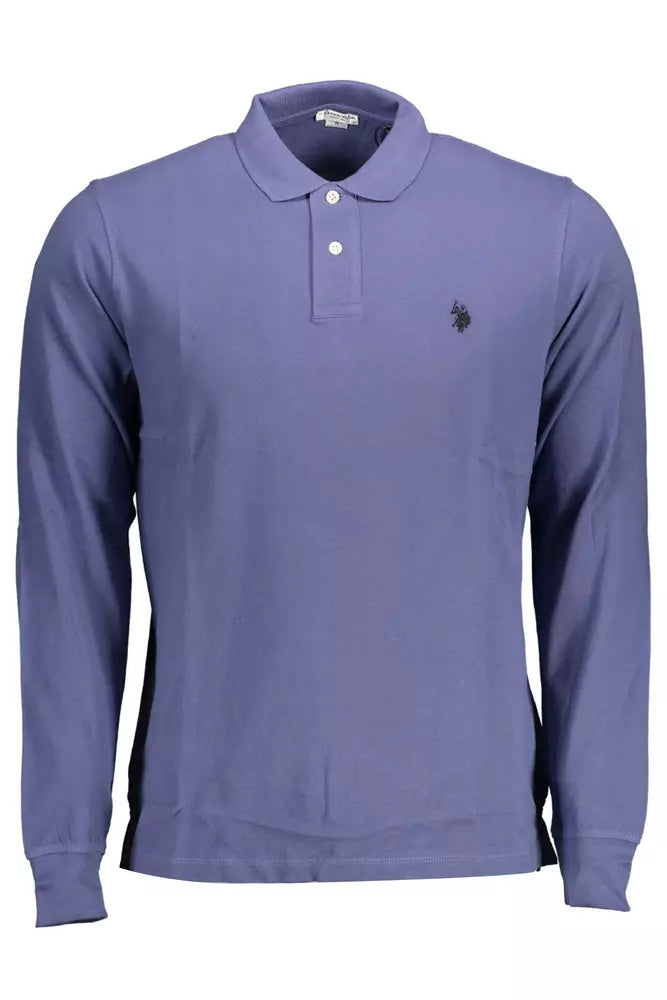 U.S. POLO ASSN. Blue Cotton Men Polo Shirt