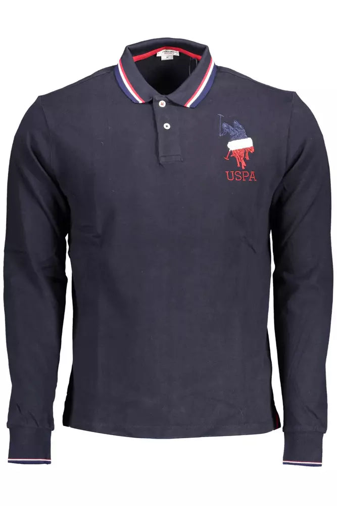 U.S. POLO ASSN. Blue Cotton Men Polo Shirt