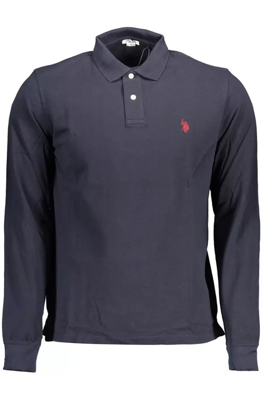 U.S. POLO ASSN. Blue Cotton Men Polo Shirt