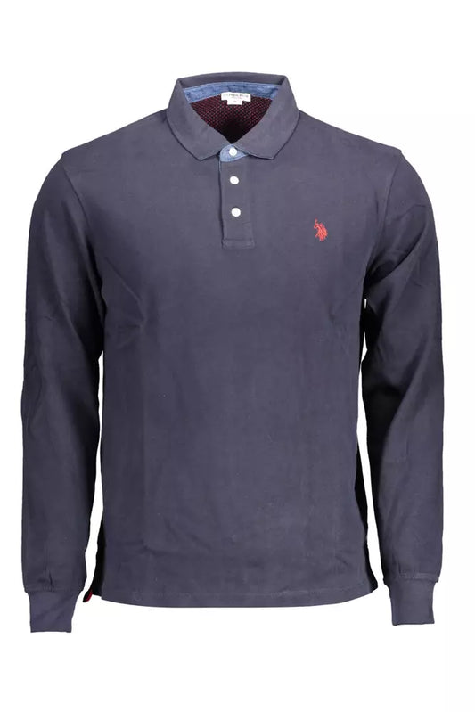 U.S. POLO ASSN. Blue Cotton Men Polo Shirt