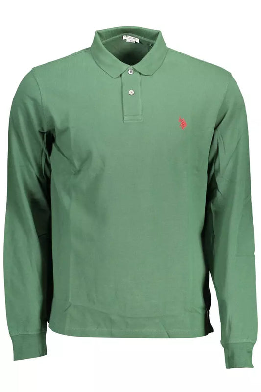 U.S. POLO ASSN. Green Cotton Mens Polo Shirt