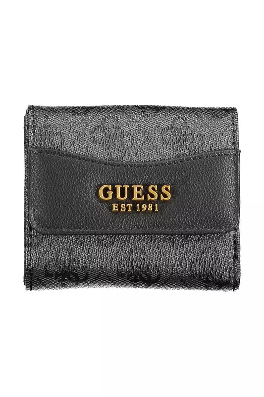 Guess Jeans Chic Black Wallet with Contrasting Details