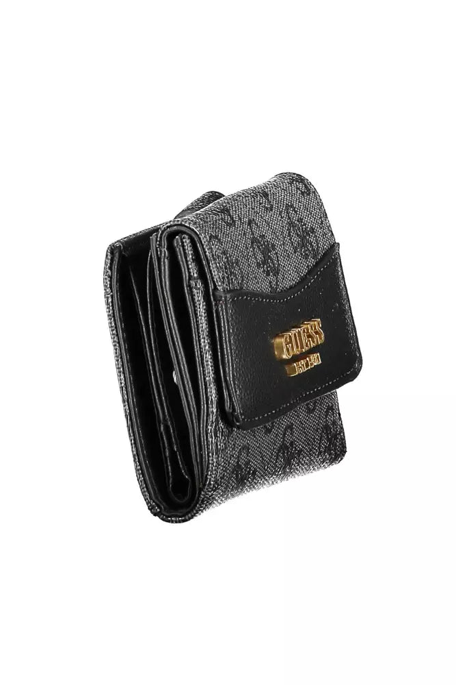 Guess Jeans Chic Black Wallet with Contrasting Details