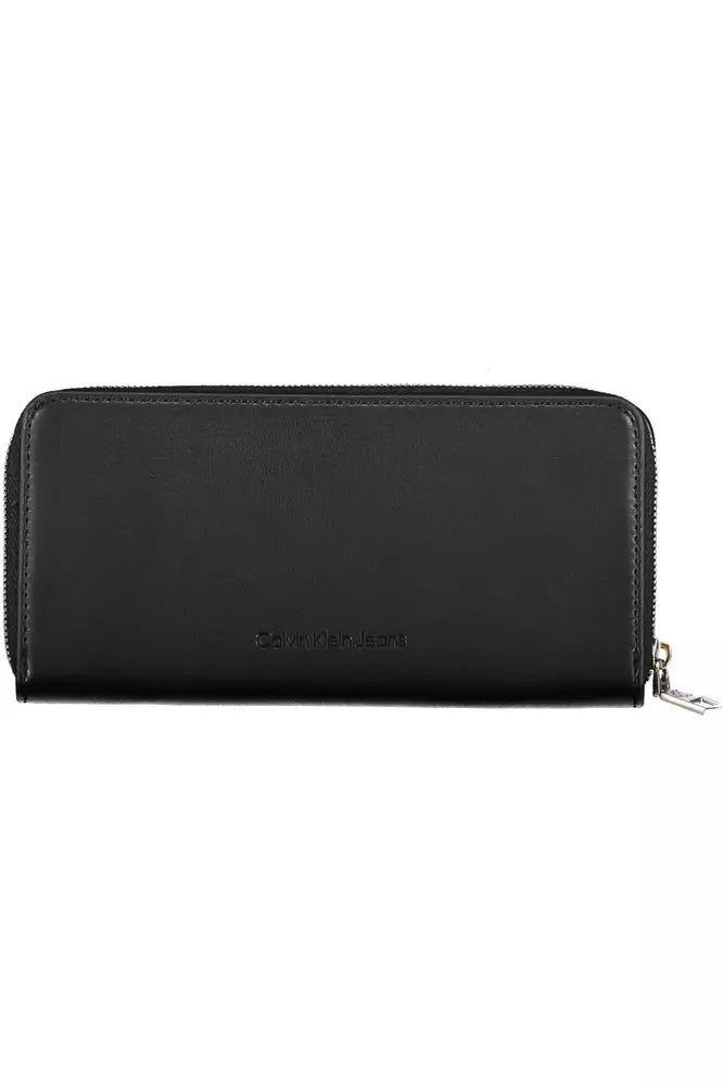 Calvin Klein Elegant Black Polyethylene Wallet with Coin Purse