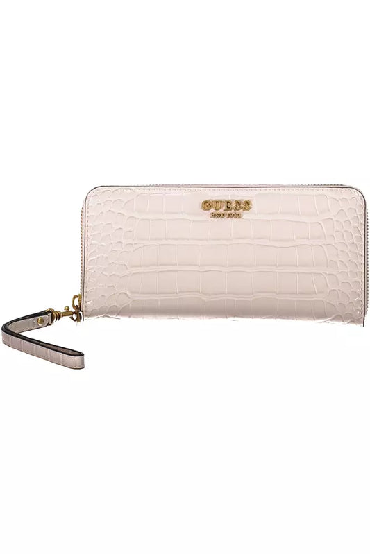 Guess Jeans Chic Pink Wallet with Contrasting Details