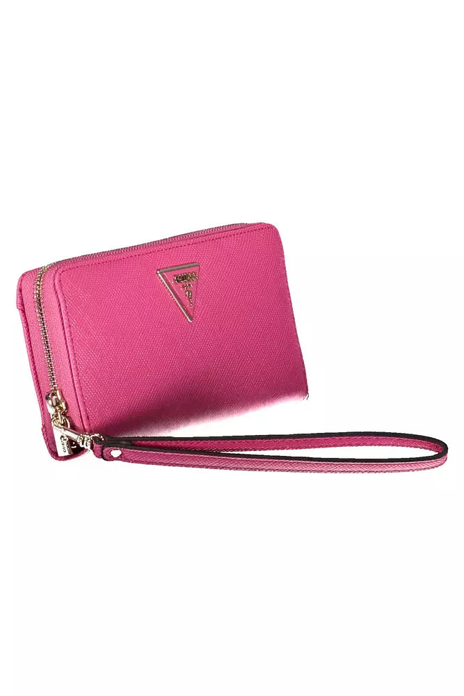 Guess Jeans Pink Polyethylene Men Wallet