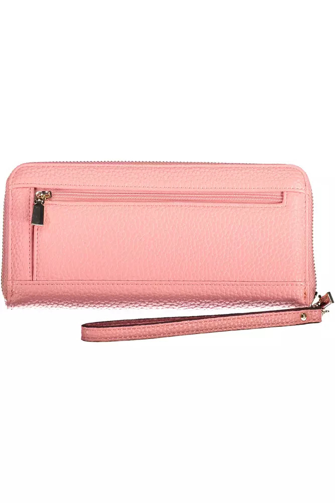 Guess Jeans Chic Pink Wallet with Contrasting Details