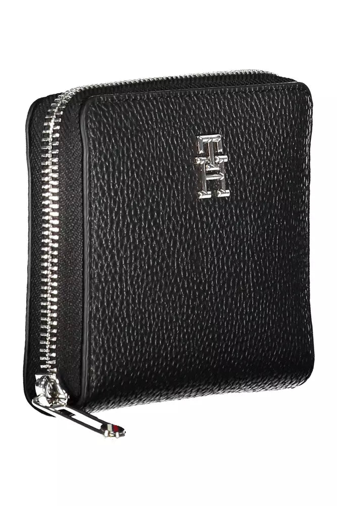 Tommy Hilfiger Elegant Black Polyethylene Zip Wallet