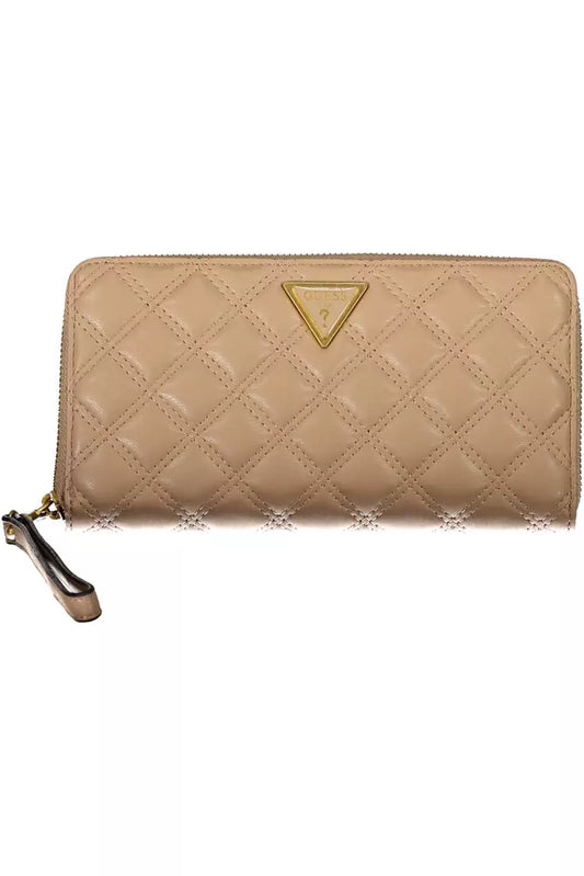 Guess Jeans Chic Beige Multi-Compartment Wallet