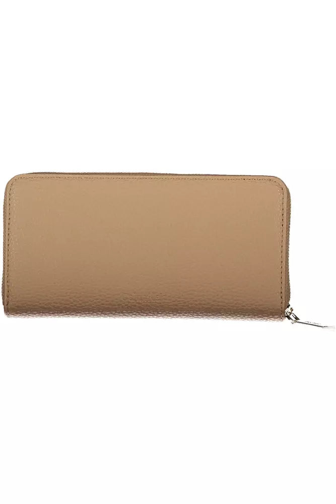 Calvin Klein Elegant Beige Wallet with Multi-Compartments