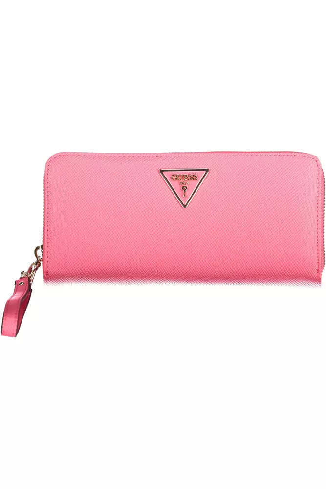 Guess Jeans Pink Polyethylene Men Wallet