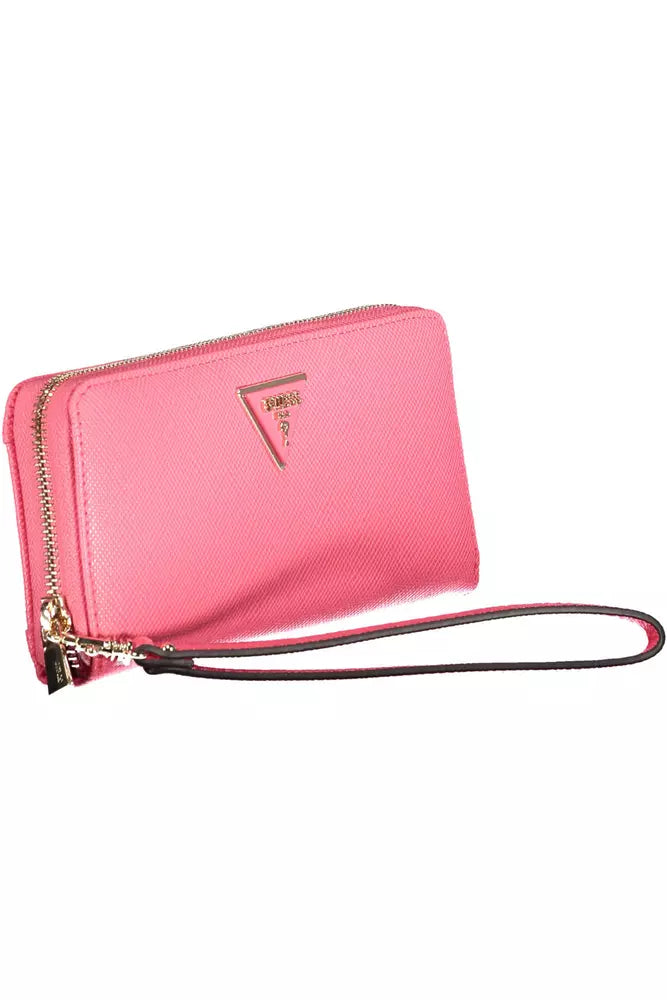 Guess Jeans Pink Polyethylene Men Wallet