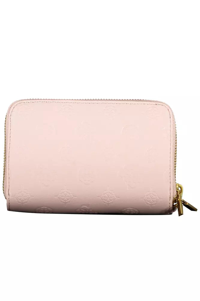 Guess Jeans Chic Pink Double Compartment Wallet with Logo Detail