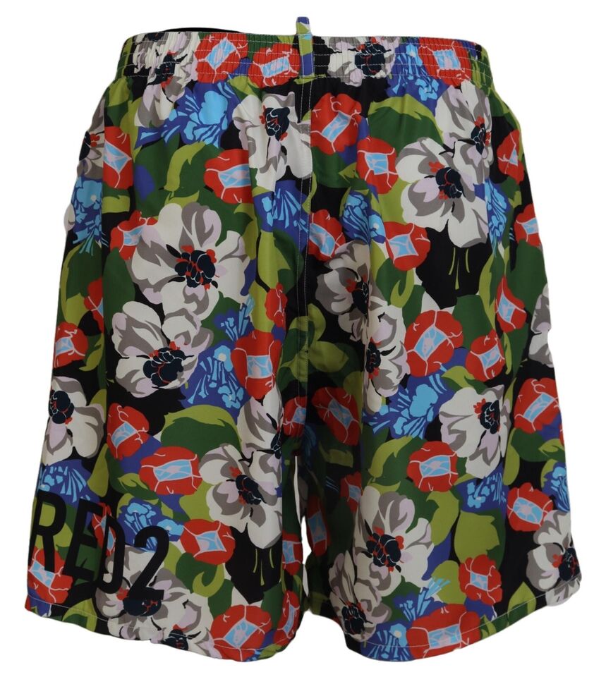 Dsquared² Multicolor Floral Print Swim Shorts