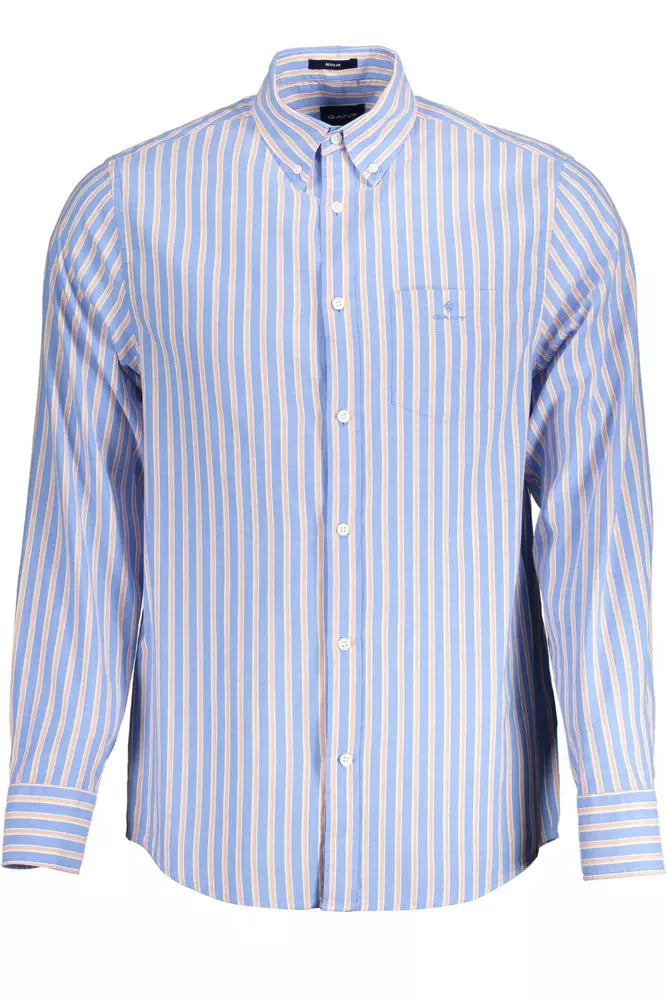 Gant Light Blue Cotton Men Shirt