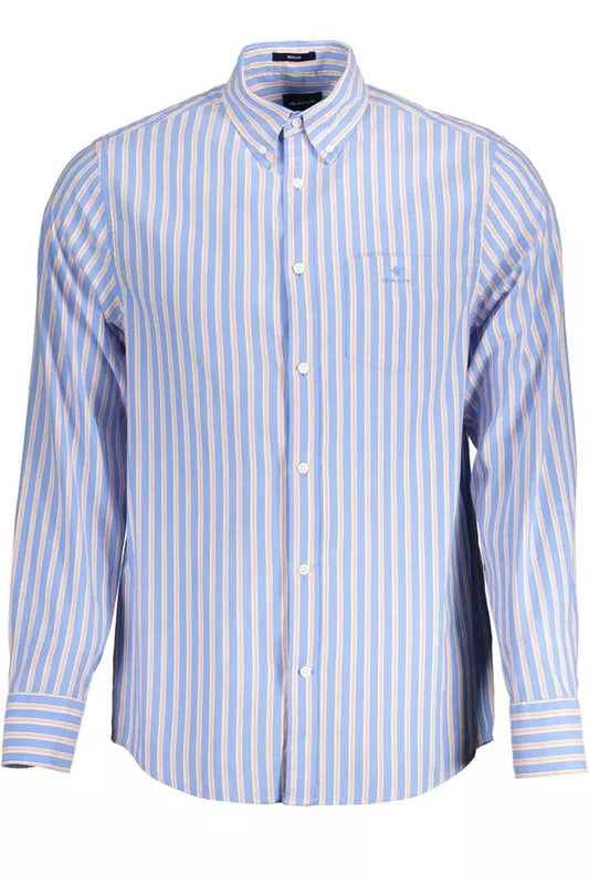 Gant Light Blue Cotton Men Shirt