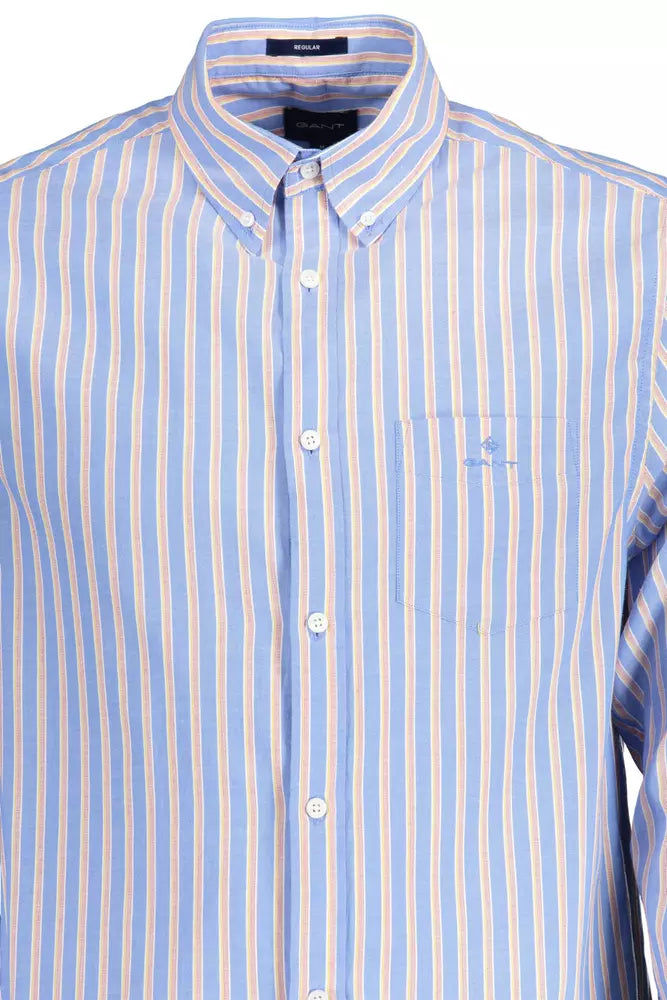 Gant Light Blue Cotton Men Shirt