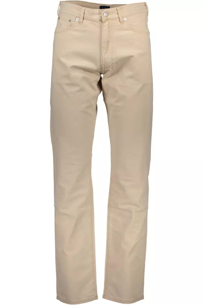 Gant Beige Cotton Men Trouser