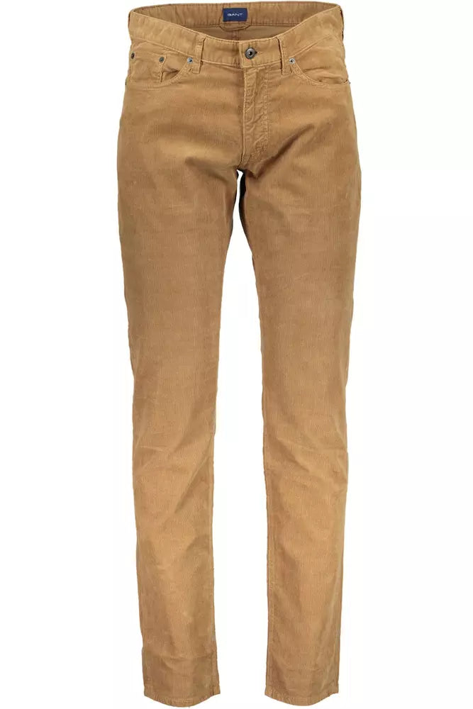 Gant Brown Cotton Men Trouser