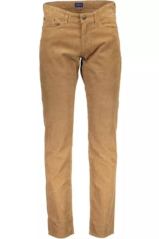 Gant Brown Cotton Men Trouser