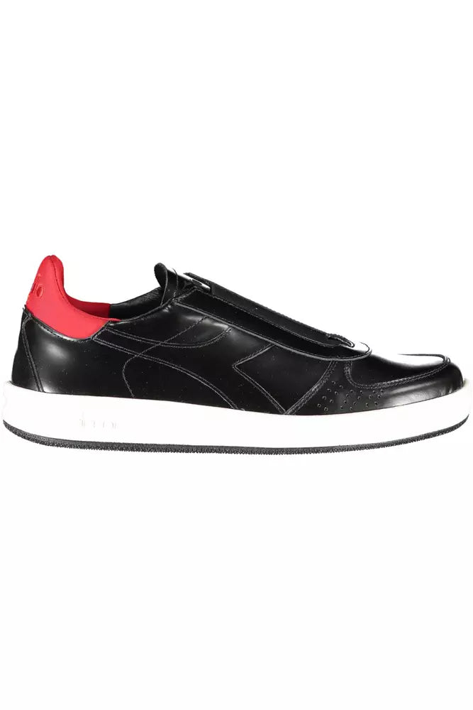 Diadora Black Leather Men Sneaker