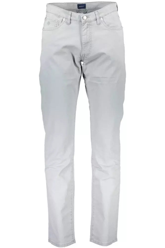 Gant Gray Cotton Mens Pants