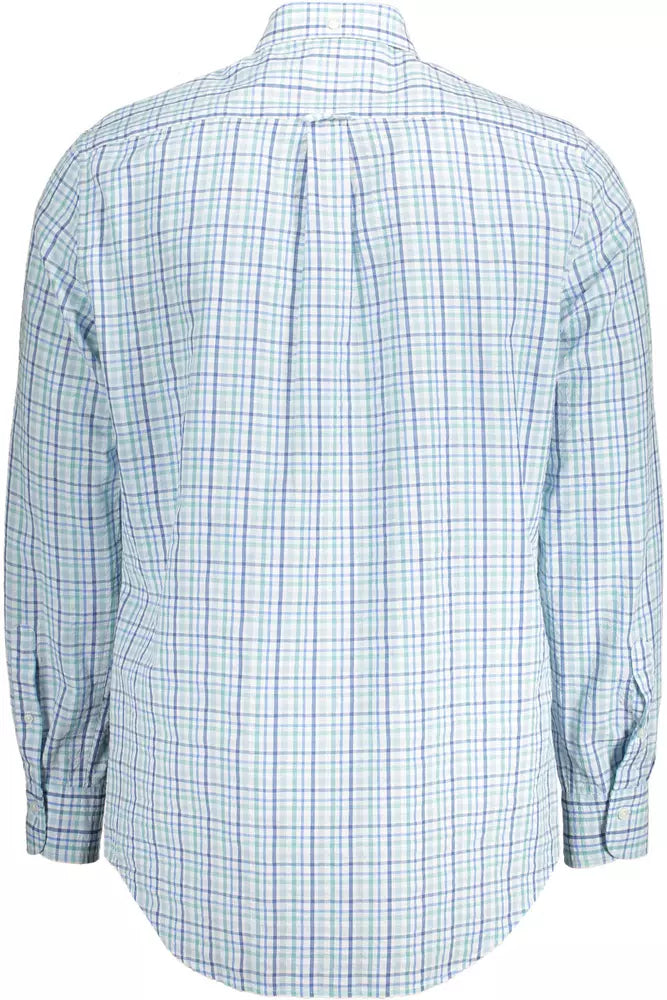 Gant Light Blue Cotton Men Shirt