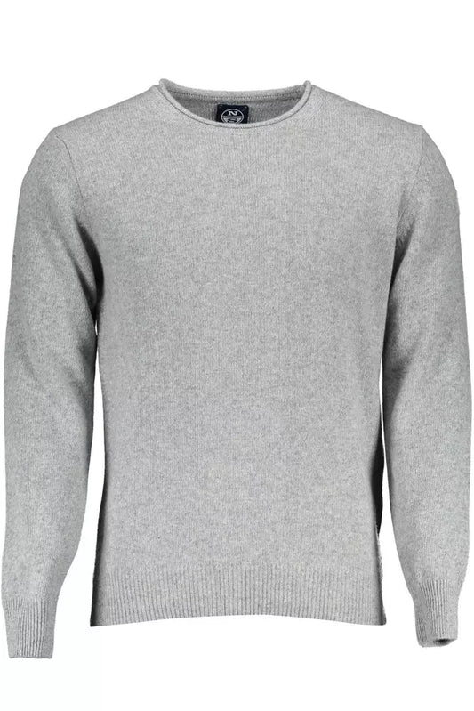 North Sails Gray Wool Men Sweater