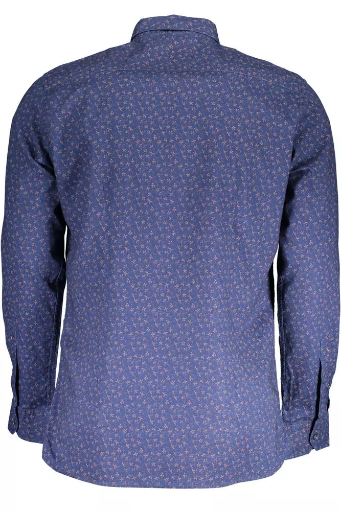 U.S. POLO ASSN. Blue Cotton Men Shirt