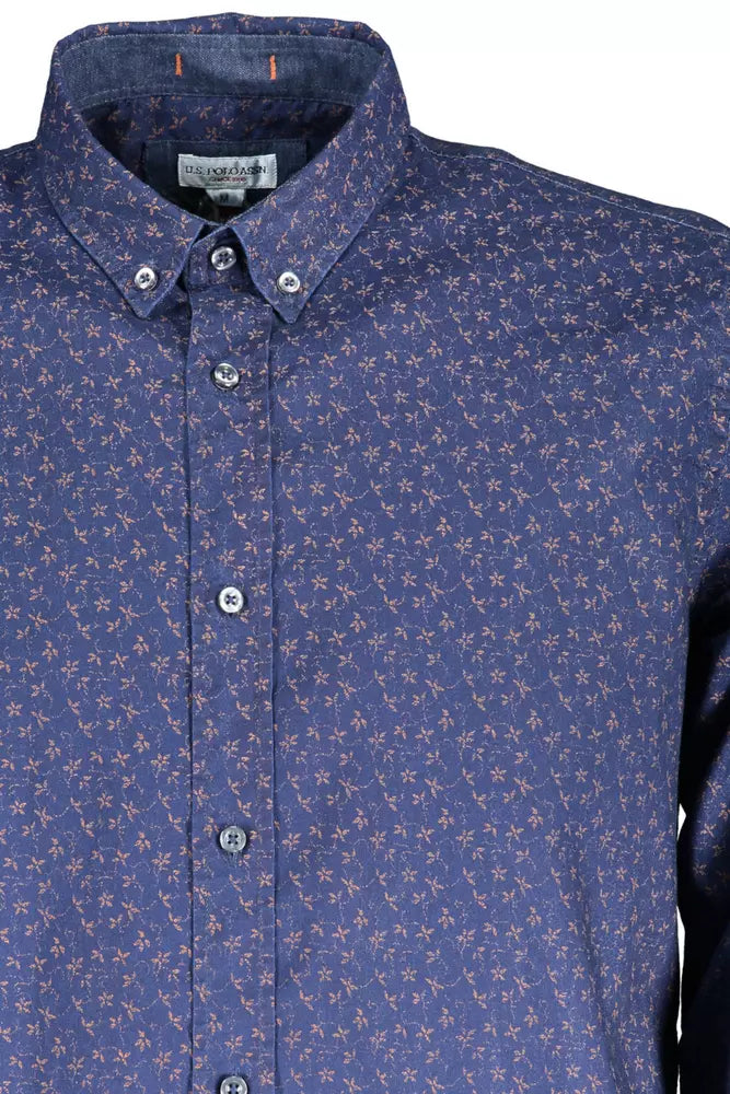 U.S. POLO ASSN. Blue Cotton Men Shirt