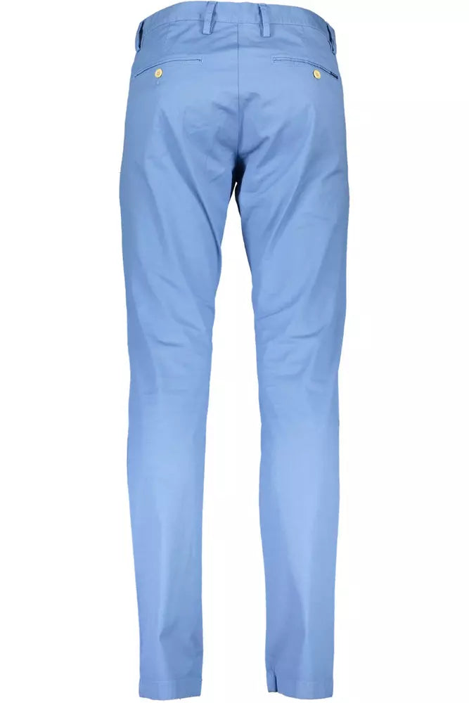 Gant Light Blue Cotton Men Pants